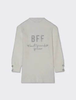 Piazza Italia Neonata<Abito a costine con ricamo lurex - sporco