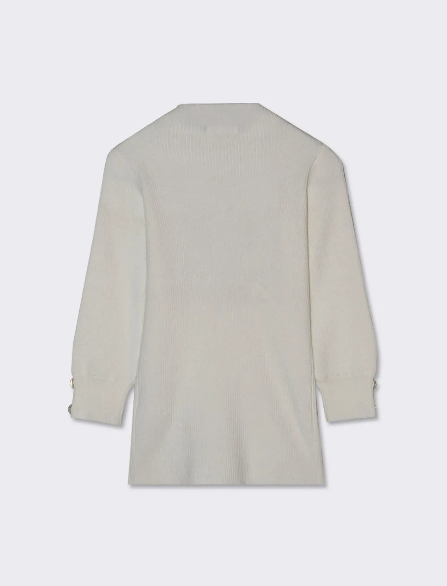 Piazza Italia Abito a costine con ricamo lurex - sporco Bianco Hot