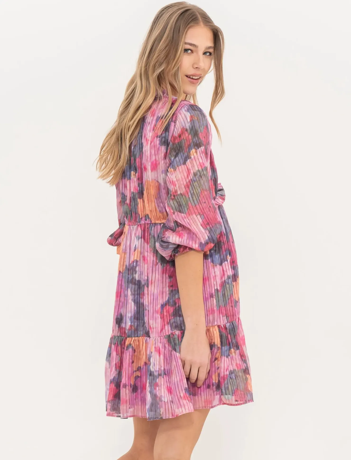 Piazza Italia Abito con volant e dettagli in lurex - var 2 Hot