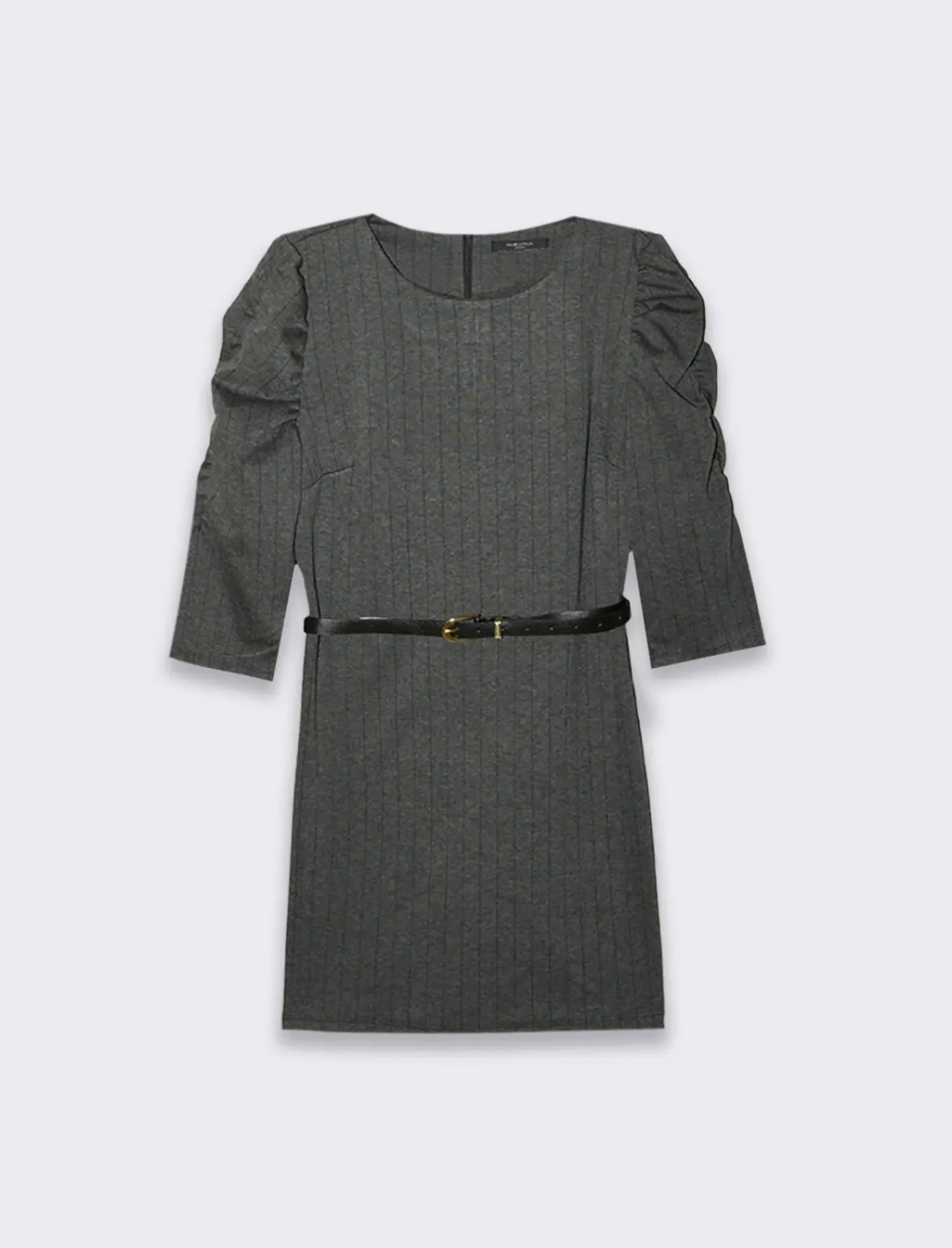 Donna Piazza Italia Donna|Abiti E Tute<Abito corto con cintura e manica a 3/4 arricciata - Gessato