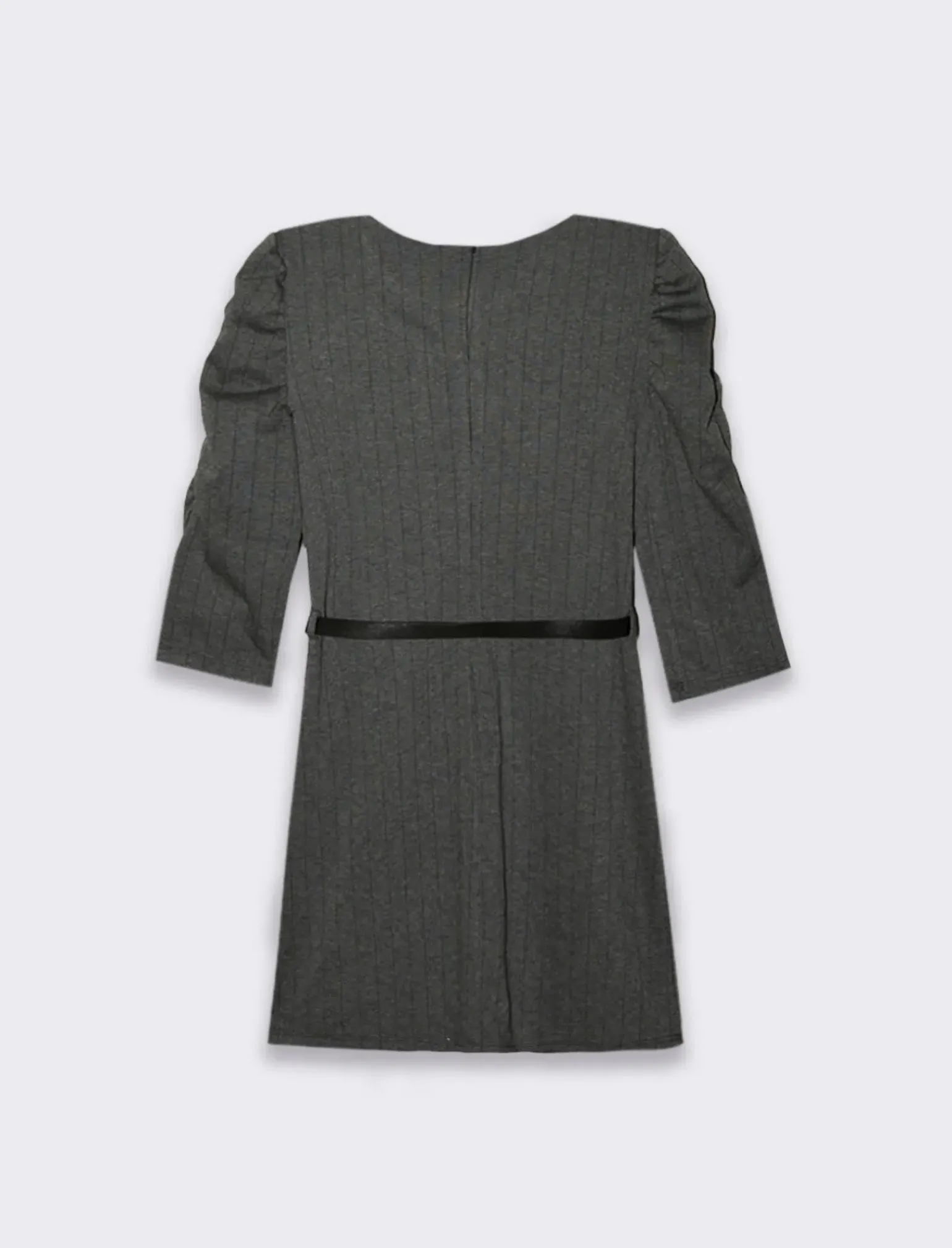 Donna Piazza Italia Donna|Abiti E Tute<Abito corto con cintura e manica a 3/4 arricciata - Gessato