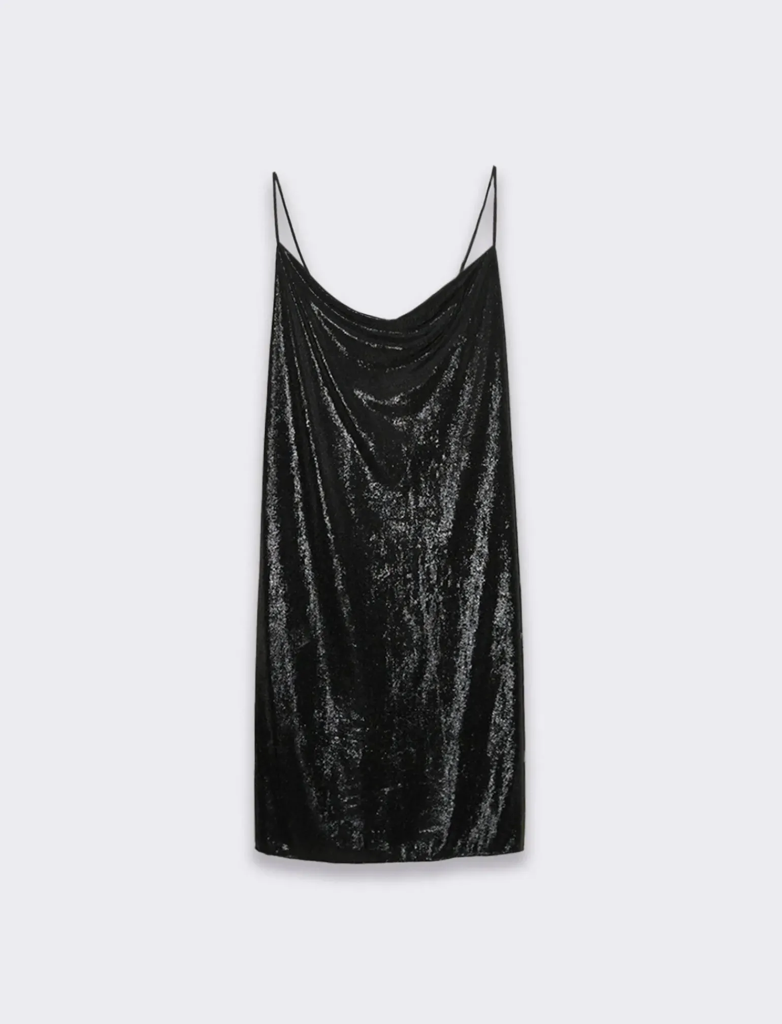 Donna Piazza Italia Donna|Abiti E Tute<Abito corto in lurex con scollo vulcano e bretelline -