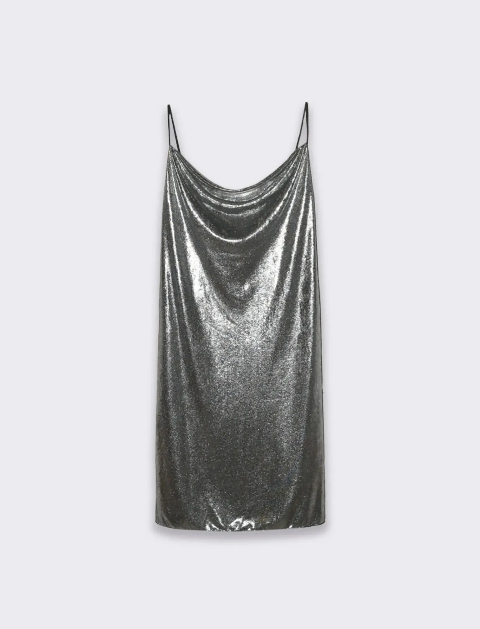 Donna Piazza Italia Donna|Abiti E Tute<Abito corto in lurex con scollo vulcano e bretelline -