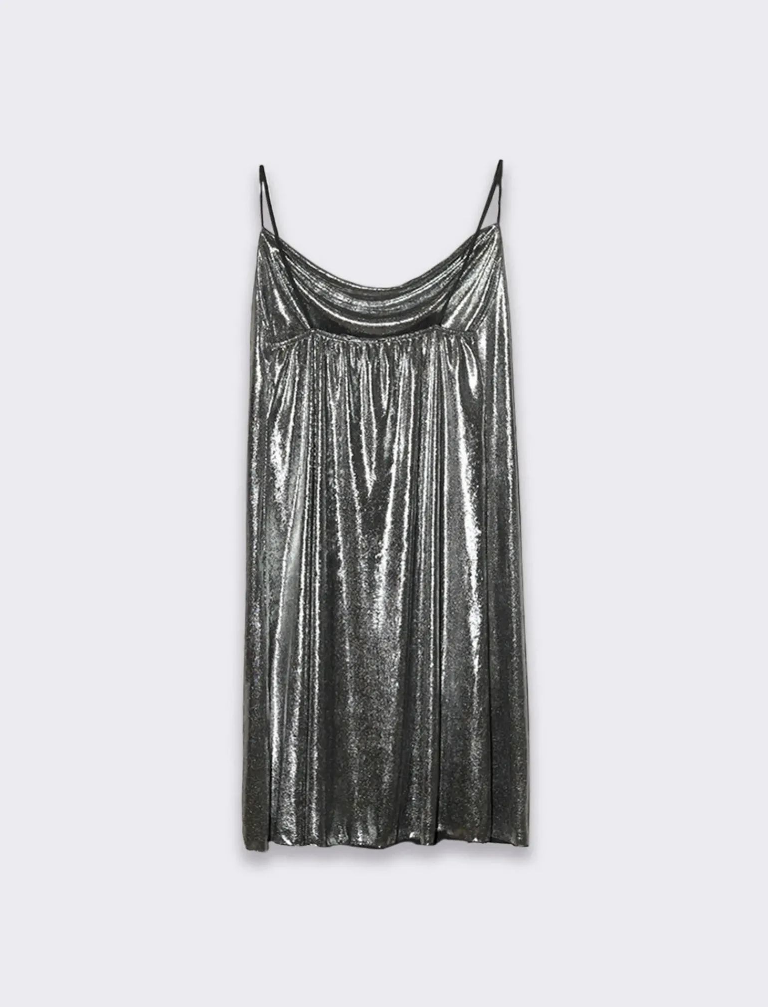 Donna Piazza Italia Donna|Abiti E Tute<Abito corto in lurex con scollo vulcano e bretelline -