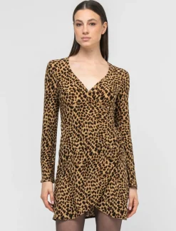 Donna Piazza Italia Donna|Abiti E Tute<Abito corto stampato con pannello drappeggiato - var 1