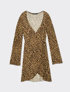 Donna Piazza Italia Donna|Abiti E Tute<Abito corto stampato con pannello drappeggiato - var 1