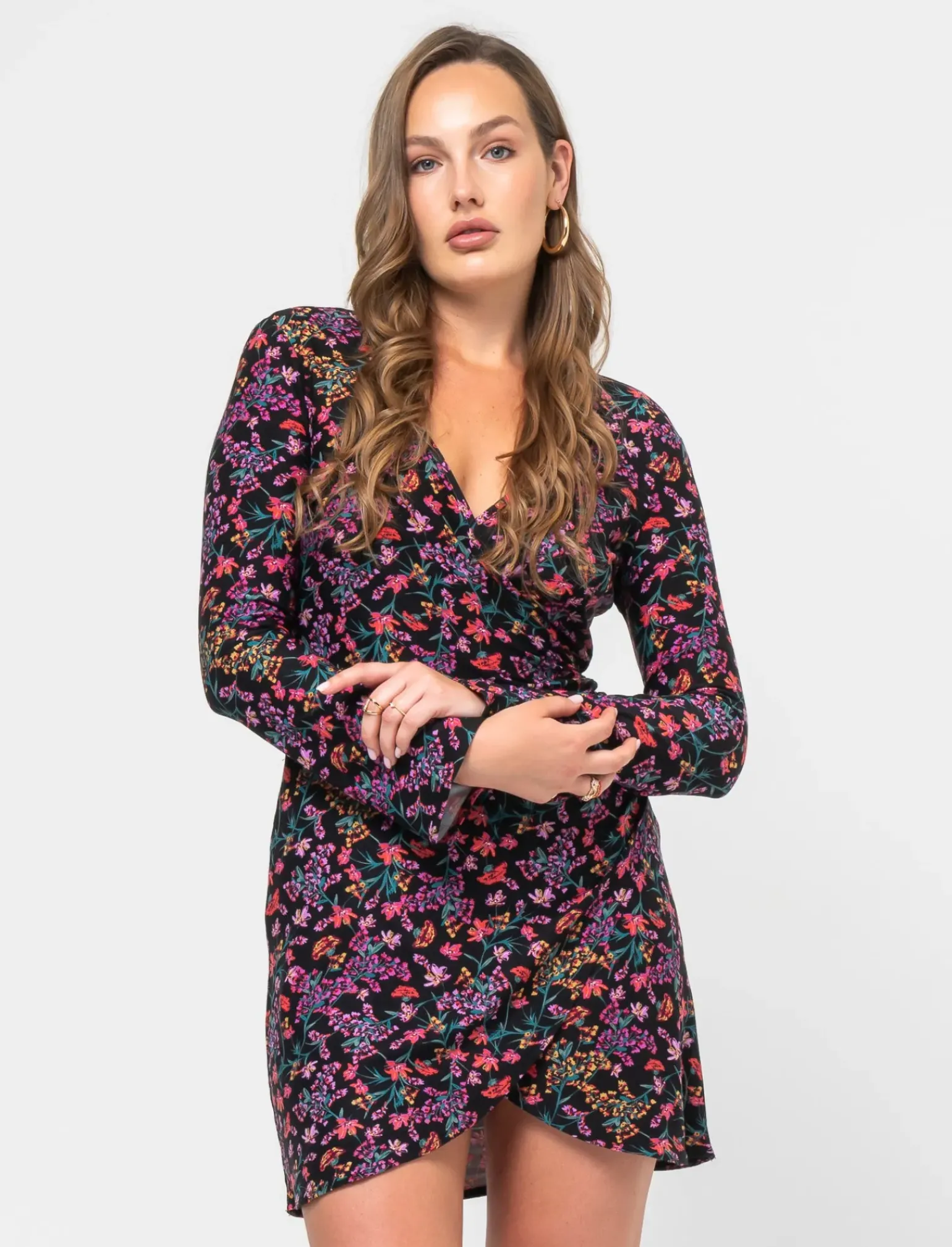 Donna Piazza Italia Donna|Abiti E Tute<Abito corto stampato con pannello drappeggiato - var 2