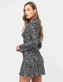 Donna Piazza Italia Donna|Abiti E Tute<Abito corto stampato con pannello drappeggiato - var 3