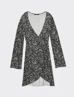 Donna Piazza Italia Donna|Abiti E Tute<Abito corto stampato con pannello drappeggiato - var 3