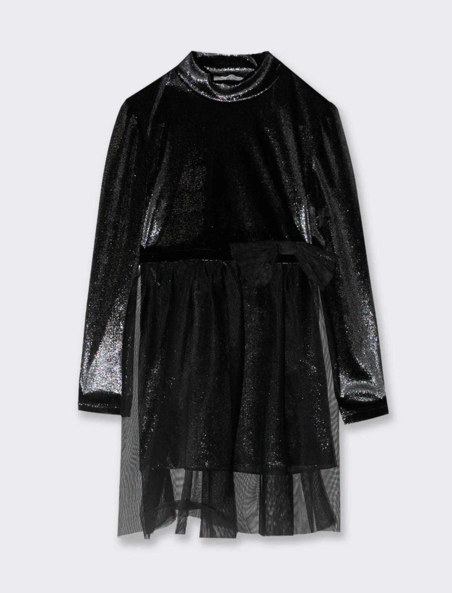 Piazza Italia Bambina|Abiti E Tute<Abito elegante da bambina in tessuto brillante - Nero