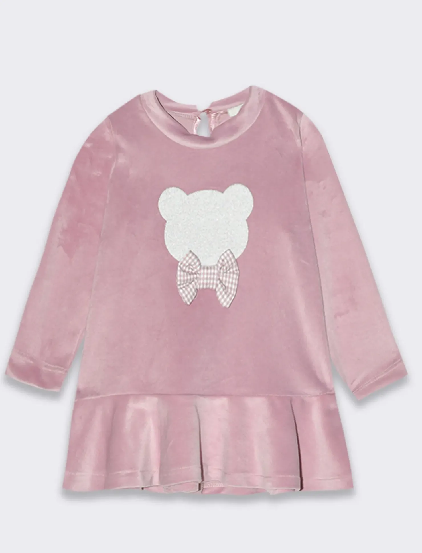 Piazza Italia Abito elegante in velluto da neonata. - Rosa Cheap