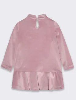 Piazza Italia Neonata<Abito elegante in velluto da neonata. - Rosa