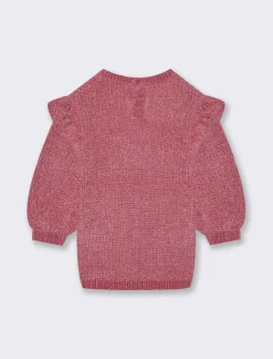 Piazza Italia Neonata<Abito in calda ciniglia da neonata, con girocollo, manica lunga e rouches - orchidea