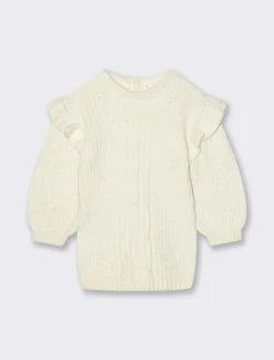 Piazza Italia Neonata<Abito in calda ciniglia da neonata, con girocollo, manica lunga e rouches -