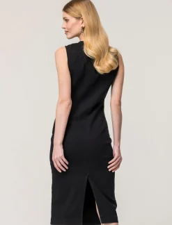 Donna Piazza Italia Donna|Abiti E Tute<Abito in denim midi aderente con spacco -