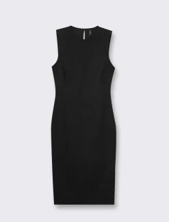 Donna Piazza Italia Donna|Abiti E Tute<Abito in denim midi aderente con spacco -