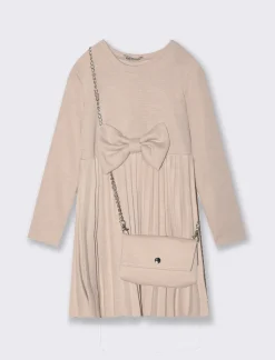 Piazza Italia Bambina|Abiti E Tute<Abito in maglia con fiocco e borsetta -