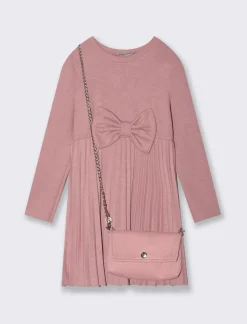 Piazza Italia Bambina|Abiti E Tute<Abito in maglia con fiocco e borsetta -