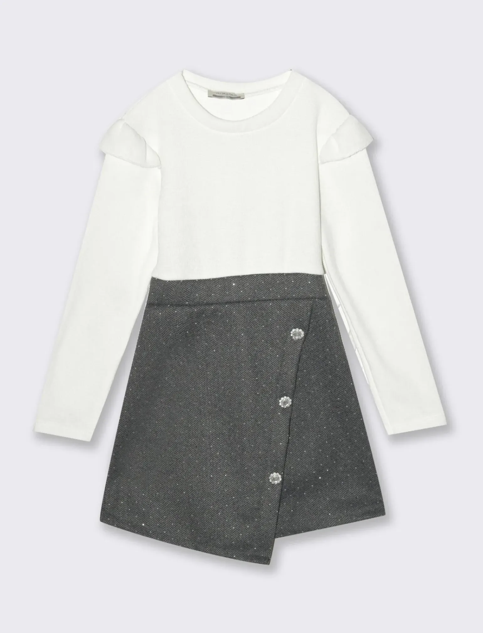 Piazza Italia Bambina|Abiti E Tute<Abito in maglina e tessuto spigato da bambina - Fantasia