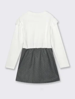 Piazza Italia Bambina|Abiti E Tute<Abito in maglina e tessuto spigato da bambina - Fantasia