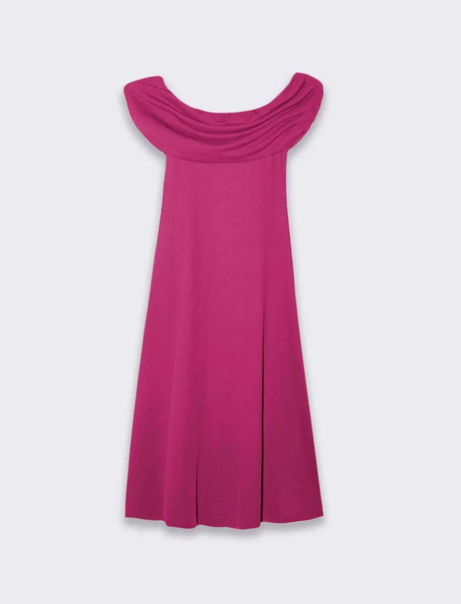 Piazza Italia Abito lungo da donna con scollo a fascia - Fuxia Clearance