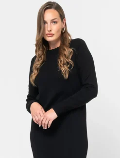 Donna Piazza Italia Abiti E Tute<Abito lungo in filato morbido paricollo -