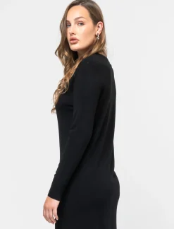 Donna Piazza Italia Abiti E Tute<Abito lungo in filato morbido paricollo -