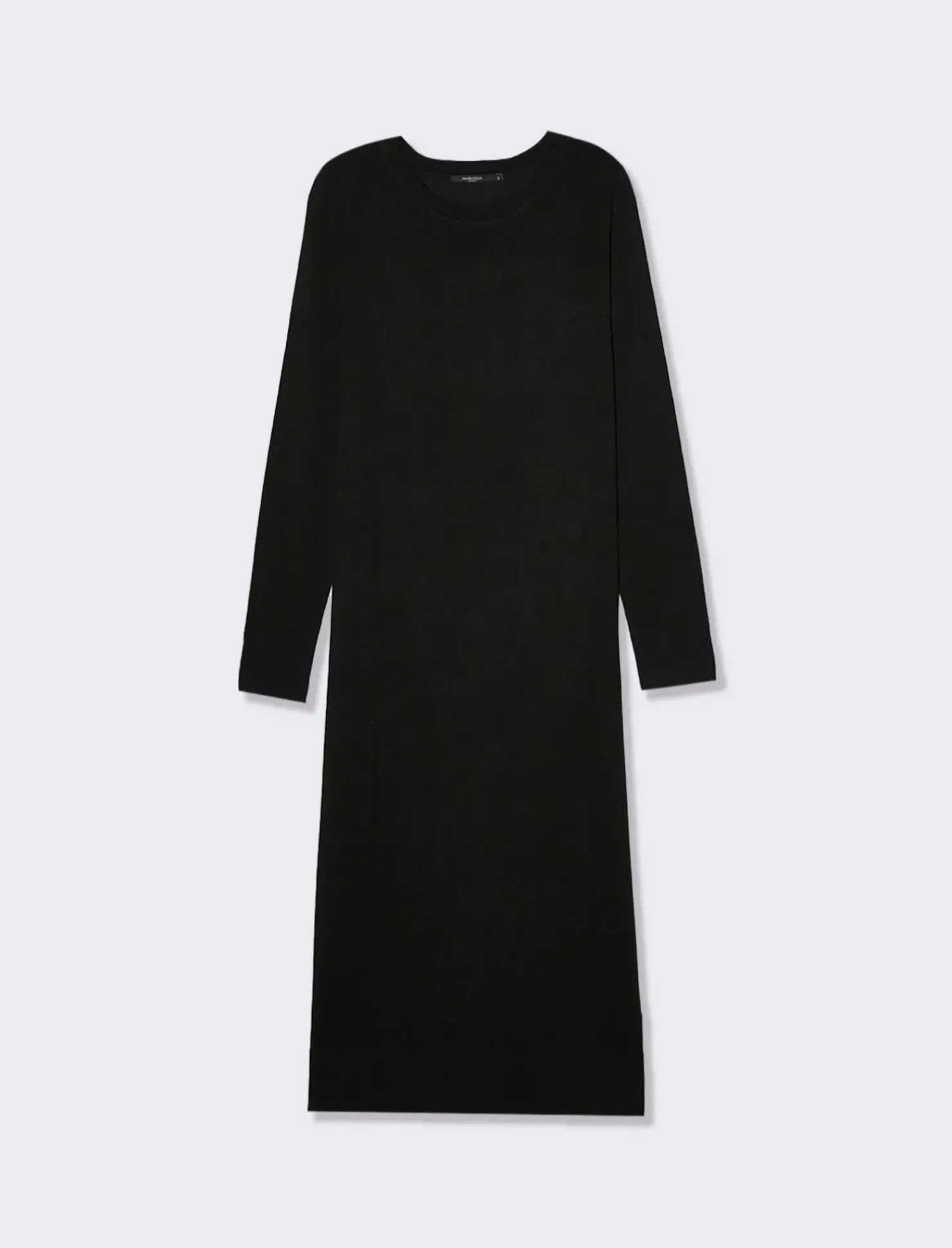 Piazza Italia Abito lungo in filato morbido paricollo - Nero Cheap