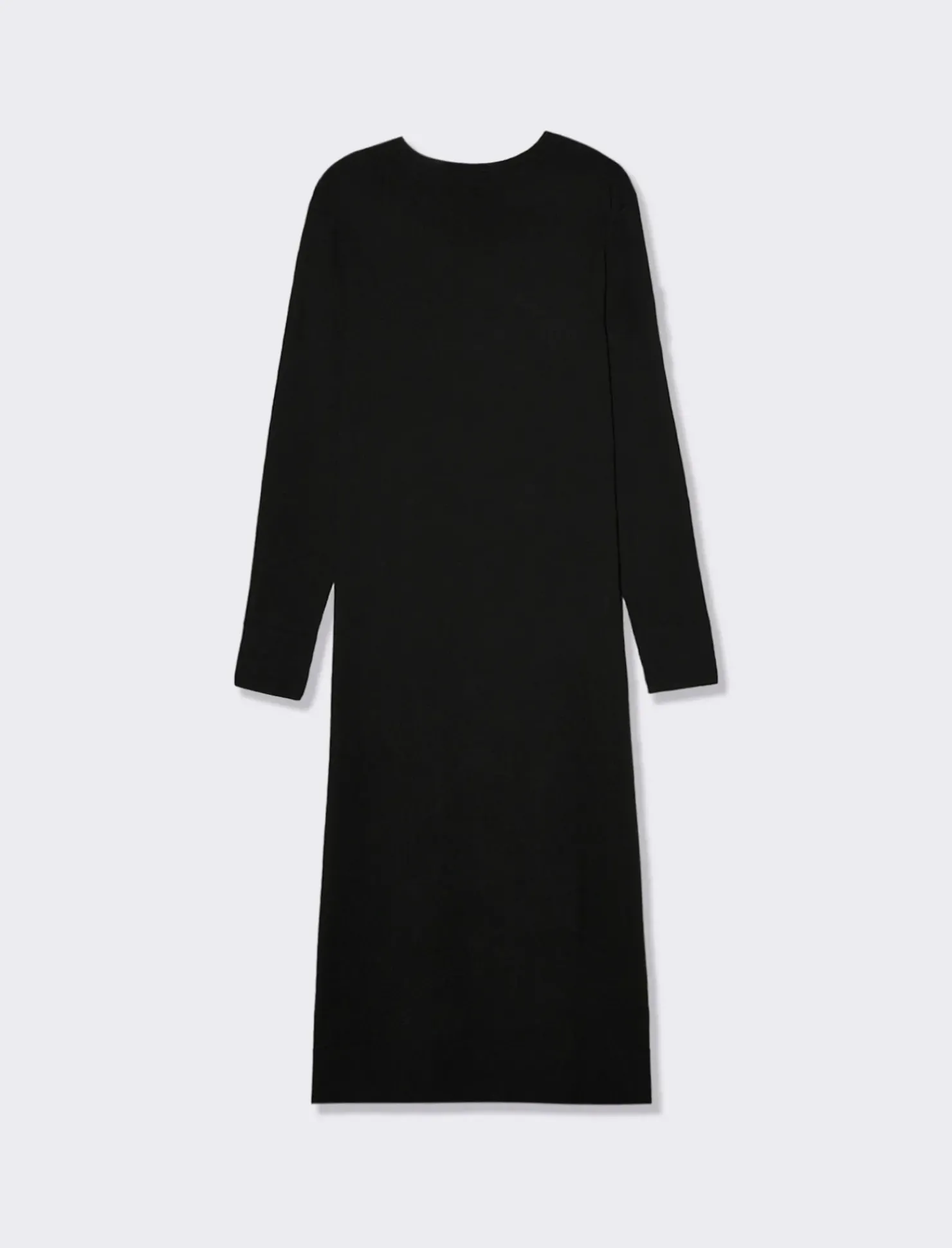 Piazza Italia Abito lungo in filato morbido paricollo - Nero Cheap