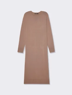 Donna Piazza Italia Abiti E Tute<Abito lungo in filato morbido paricollo - castoro