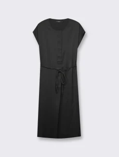 Donna Piazza Italia Abiti E Tute<Abito midi mezza manica vestibilità regular effetto raso -