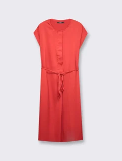 Donna Piazza Italia Abiti E Tute<Abito midi mezza manica vestibilità regular effetto raso -