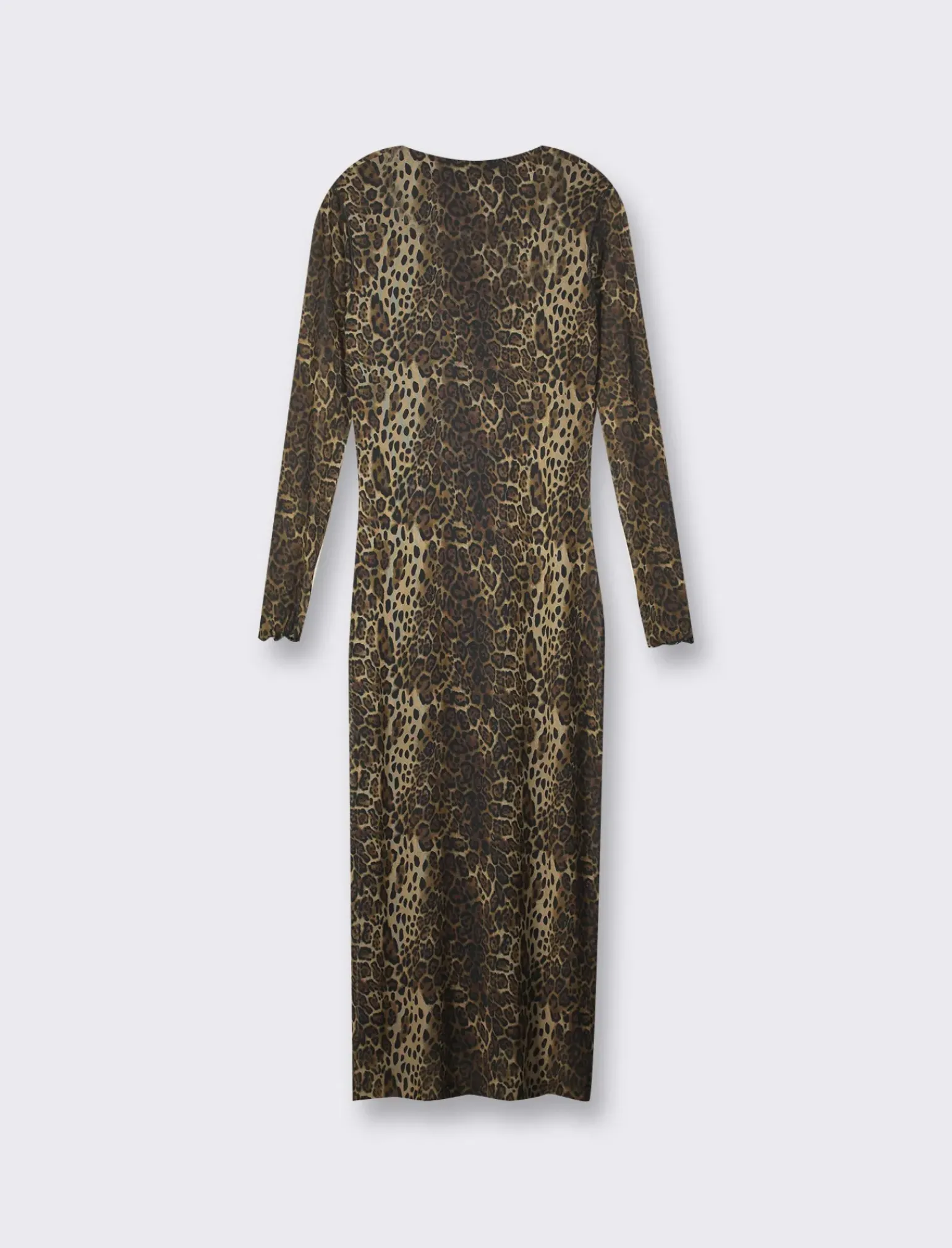 Donna Piazza Italia Donna|Abiti E Tute<Abito midi stampato, manica lunga in microrete - var 1