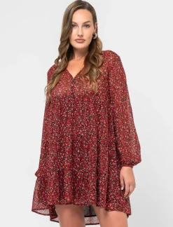 Donna Piazza Italia Abiti E Tute<Abito stampato in tessuto leggero con filo effetto metallizzato - var 1