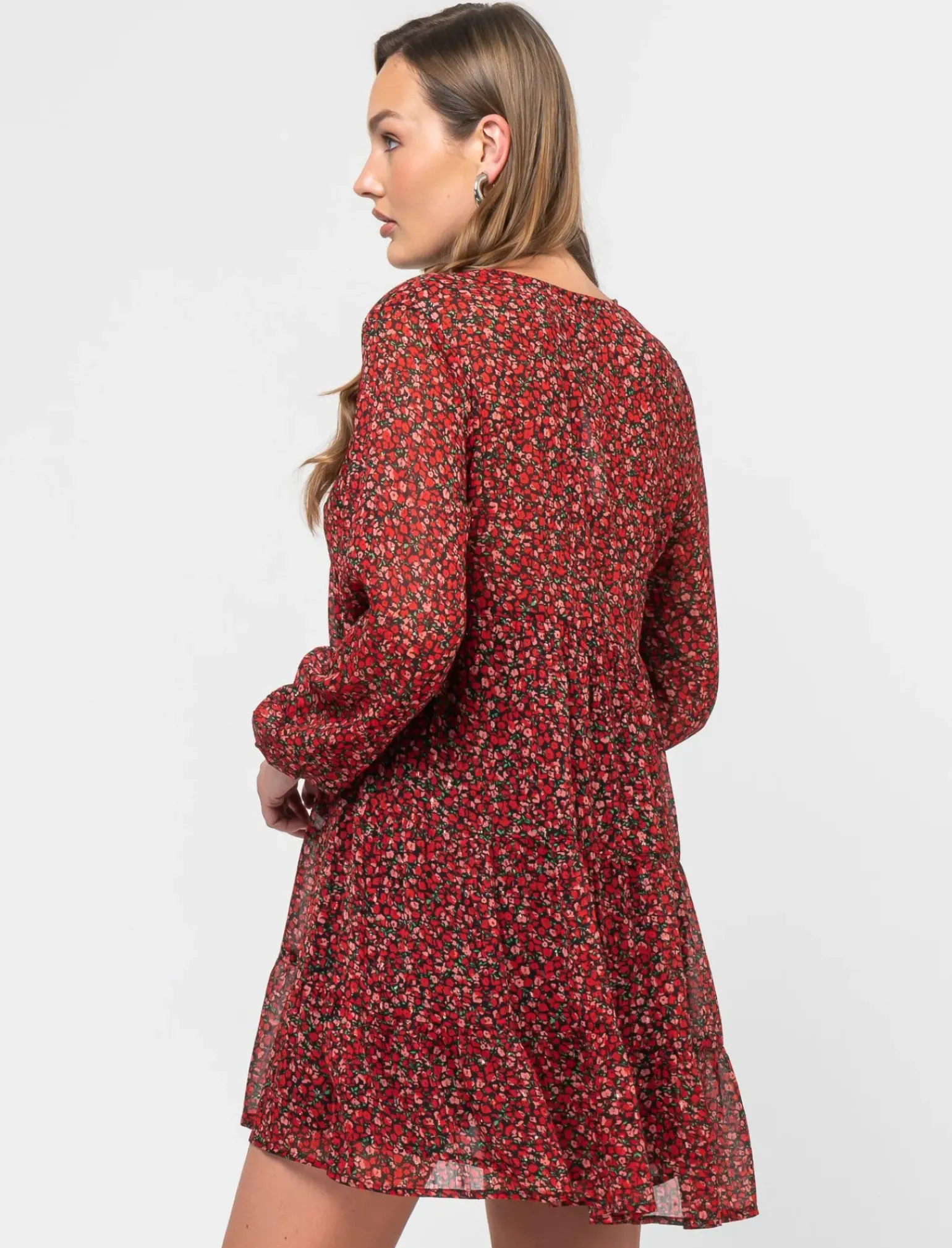 Donna Piazza Italia Abiti E Tute<Abito stampato in tessuto leggero con filo effetto metallizzato - var 1