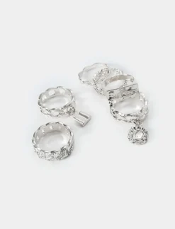 Donna Piazza Italia Donna<Anelli da donna con strass da 6 pezzi -