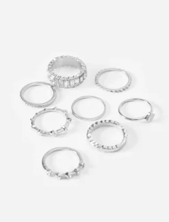 Donna Piazza Italia Donna<Anelli da donna multicard con strass -