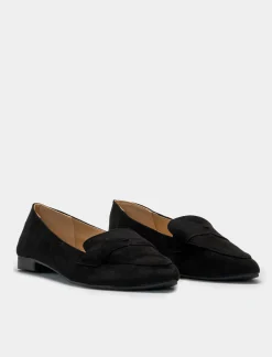 Donna Piazza Italia Donna|Ballerine<Ballerina in microfibra con linguetta e fascetta -