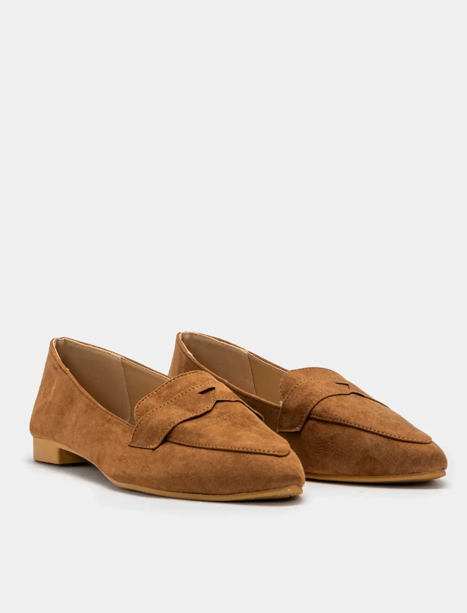 Donna Piazza Italia Donna|Ballerine<Ballerina in microfibra con linguetta e fascetta - Cammello
