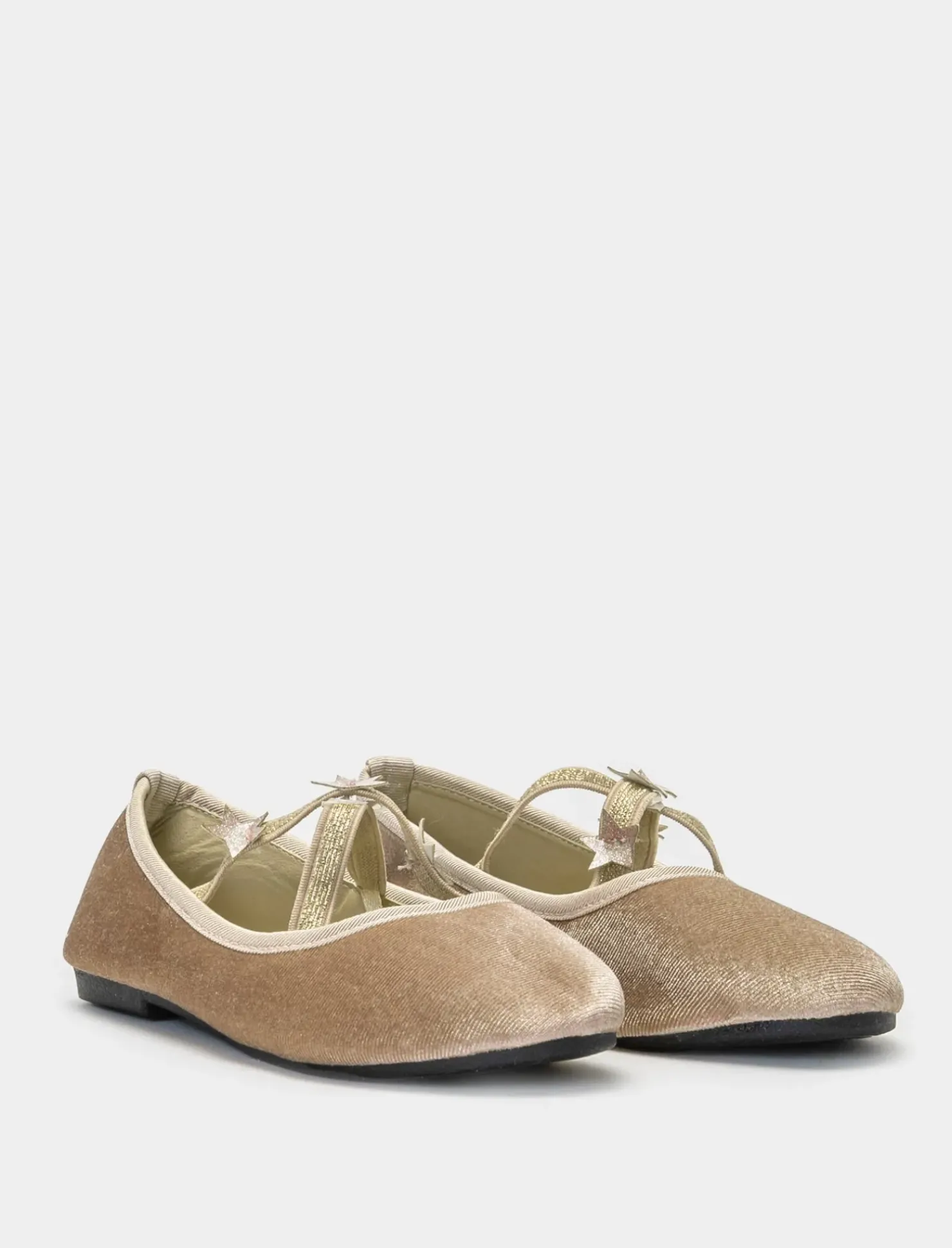 Piazza Italia Ballerina in tessuto sintetico laminato - Beige Best Sale