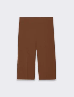 Donna Piazza Italia Pantaloni<Bermuda con elastico in vita vestibilità regular - Moro
