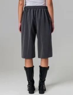 Piazza Italia Bermuda con elastico in vita vestibilità regular - Grigio Flash Sale