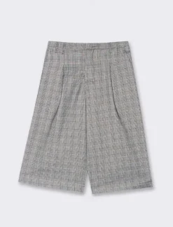 Donna Piazza Italia Pantaloni<Bermuda con tasche americane sui fianchi - Bianco-nero