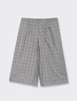 Donna Piazza Italia Pantaloni<Bermuda con tasche americane sui fianchi - Bianco-nero