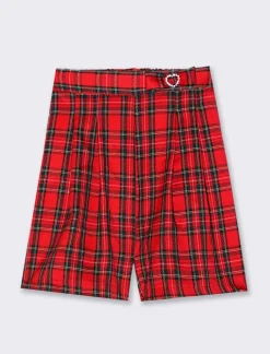 Piazza Italia Bambina|Pantaloni<Bermuda natalizio tartan - Fantasia
