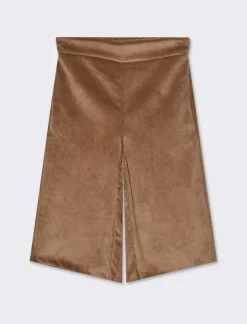 Donna Piazza Italia Pantaloni<Bermuda over in velluto a coste e tasche - Marrone tabacco