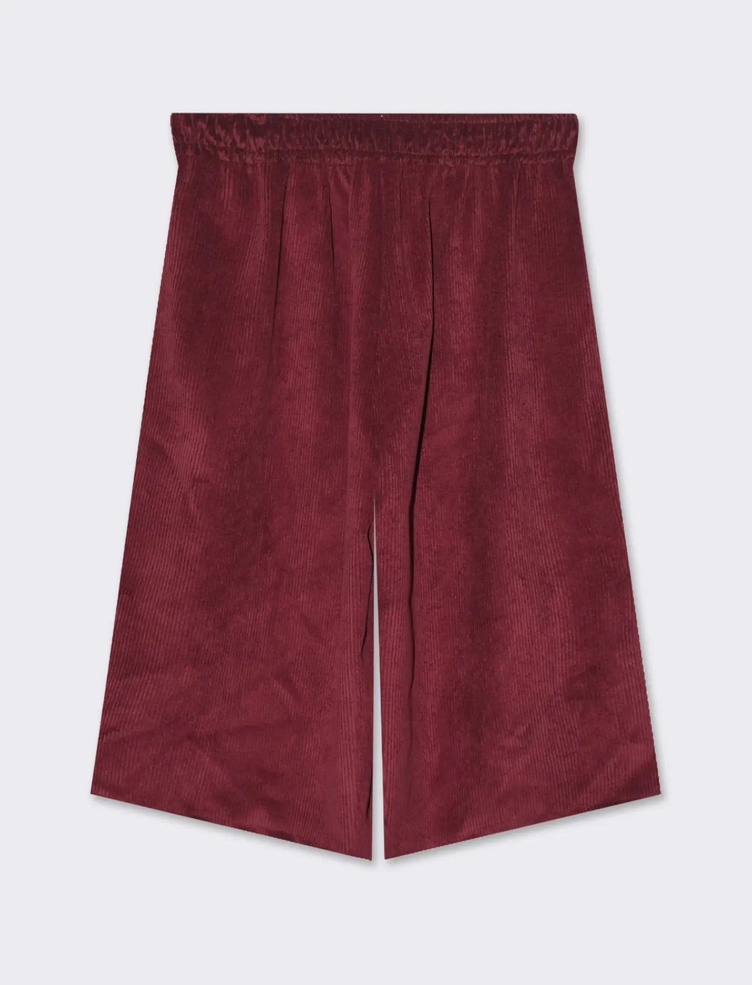 Donna Piazza Italia Pantaloni<Bermuda over in velluto a coste e tasche - Vinaccia