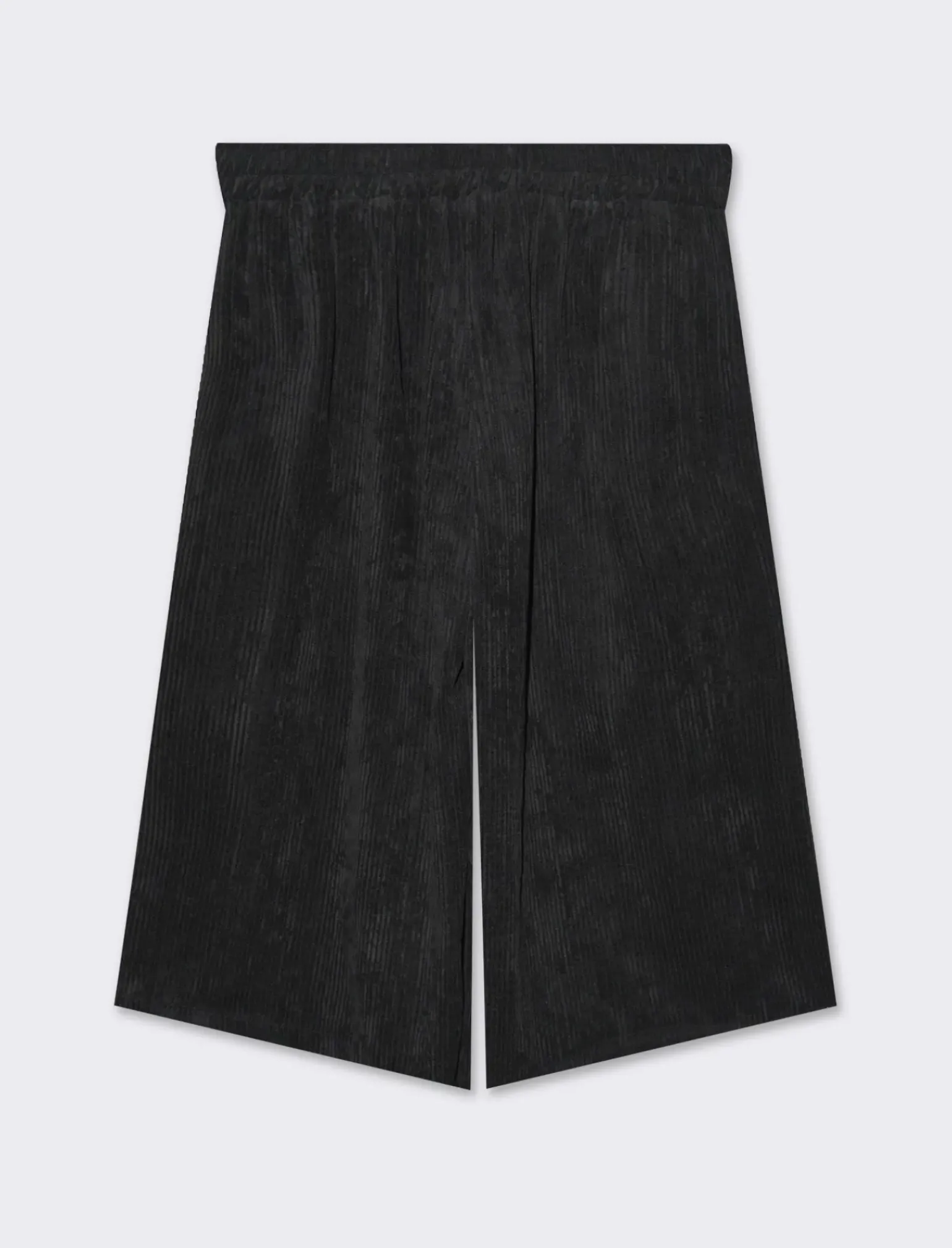 Donna Piazza Italia Pantaloni<Bermuda over in velluto a coste e tasche - Nero