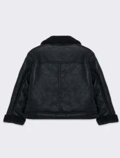 Piazza Italia Bambina|Giubbini E Cappotti<Biker da bambina con zip laterale e tasche ed imbottitura interna - Nero
