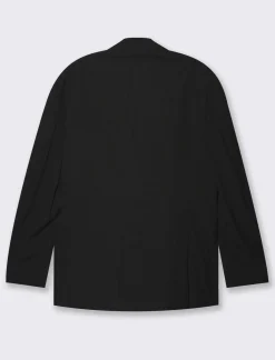 Uomo Piazza Italia Uomo|Giacche<Blazer doppio petto in tessuto strutturato formal fit - Nero